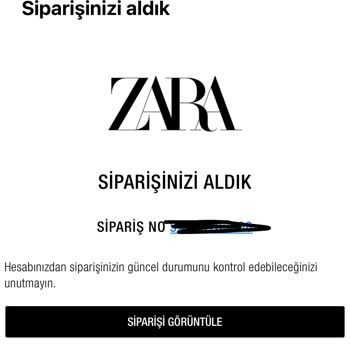 Zara Siparişinde Ödeme Sorunu