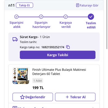 Sipariş Edilen Ürün Teslim Edilmedi Ve İade Edildi