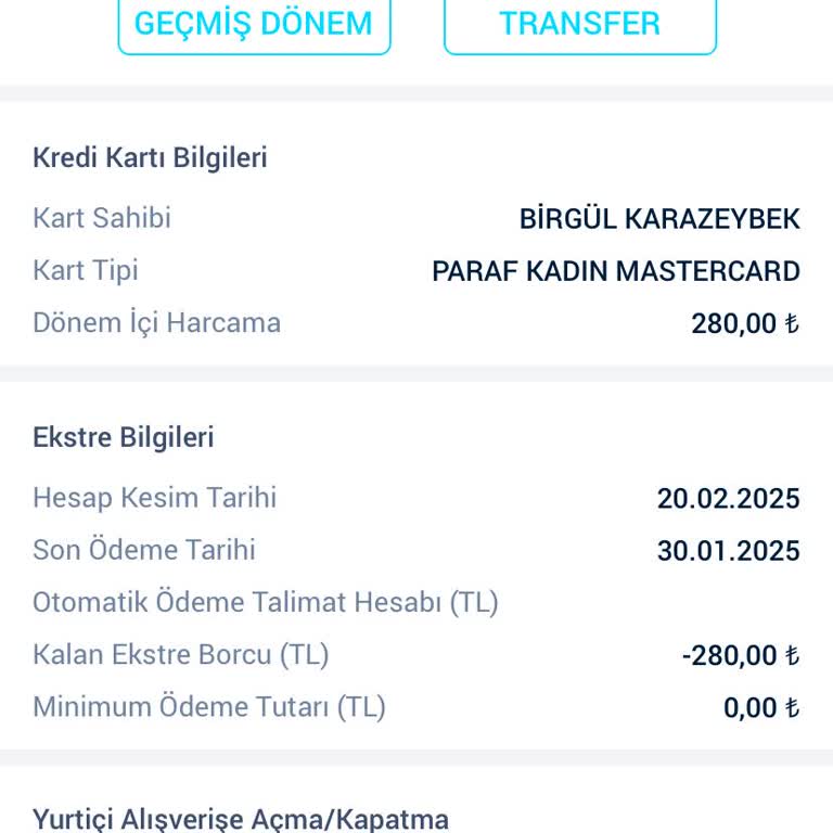 Kart Aidatı Ve Müşteri Hizmetleri Sorunu