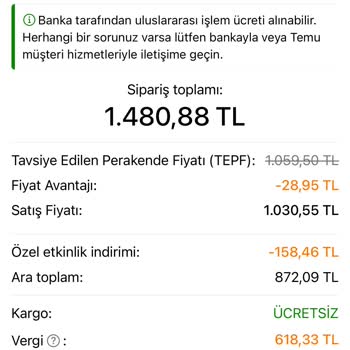 Temu'da Vergi Hesaplama Sorunu