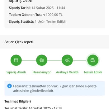 Teslim Edilmeyen Çiçek Siparişi Sorunu