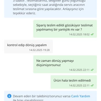 Teslim Edilmeyen Çiçek Siparişi Sorunu