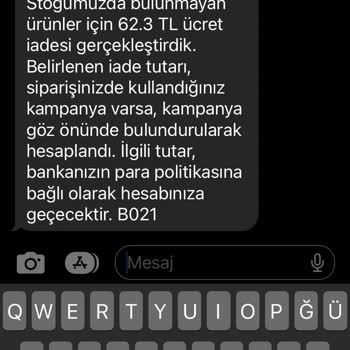 Getir Büyük'ten İade Sorunu: Param Geri Dönmüyor