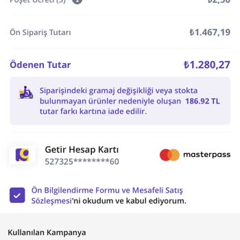 Getir Büyük'ten İade Sorunu: Param Geri Dönmüyor