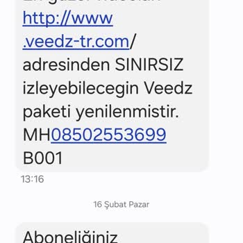Veedz-tr.com Habersiz Ücretlendirme