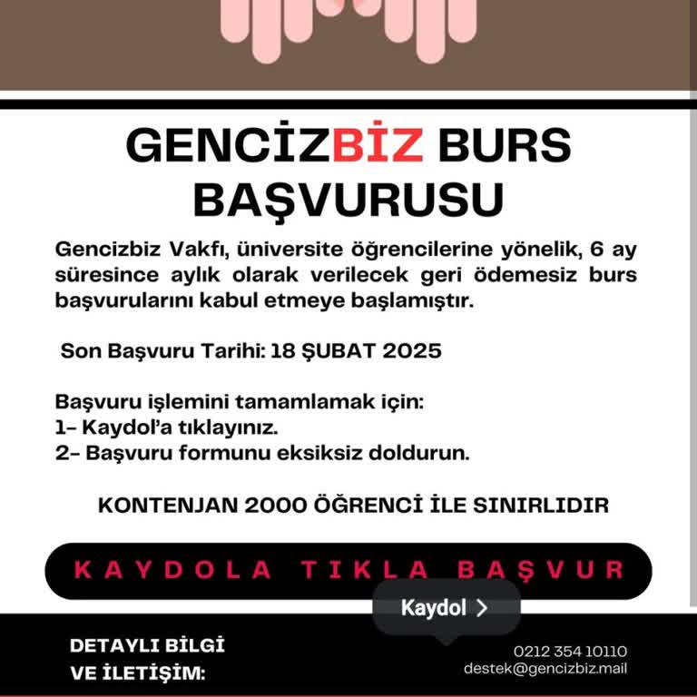 Burs Vadiye Yanıltıldım