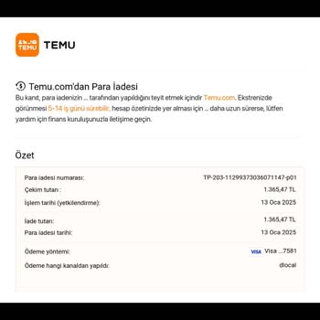 İptal Edilen Siparişin İadesi Hâlâ Yapılmadı