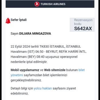 İptal Edilen Uçuşun Bilet İadesi Sorunu