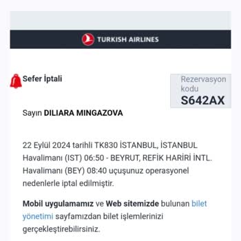 İptal Edilen Uçuşun Bilet İadesi Sorunu