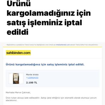 Yanlış İptal Nedeniyle Olumsuz Yorum Tehdidi