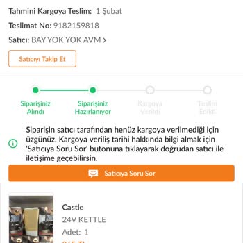 Siparişim Neden Hâlâ Hazırlanıyor?