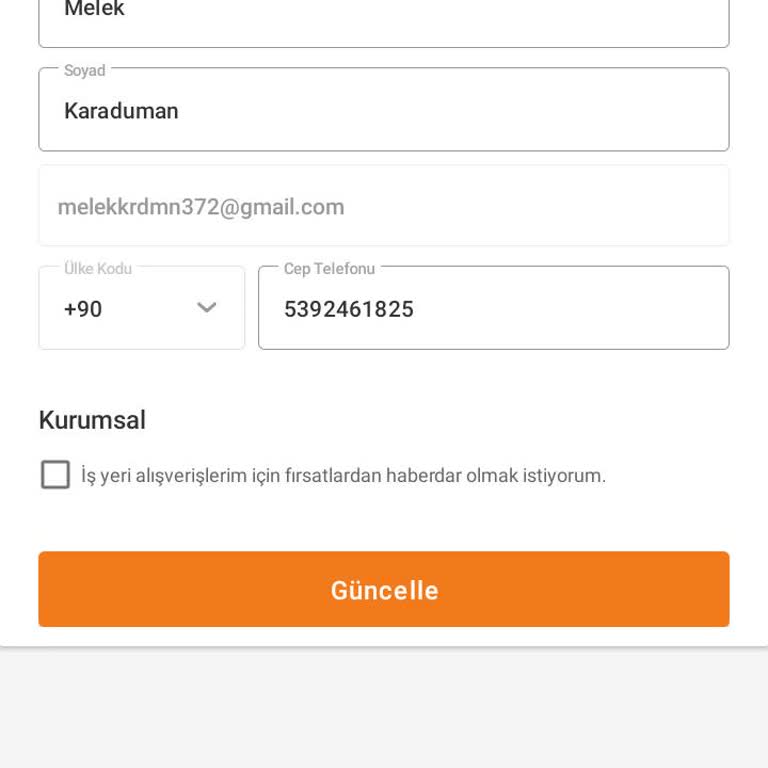 Trendyol Uygulamasında Telefon Numarası Sorunu