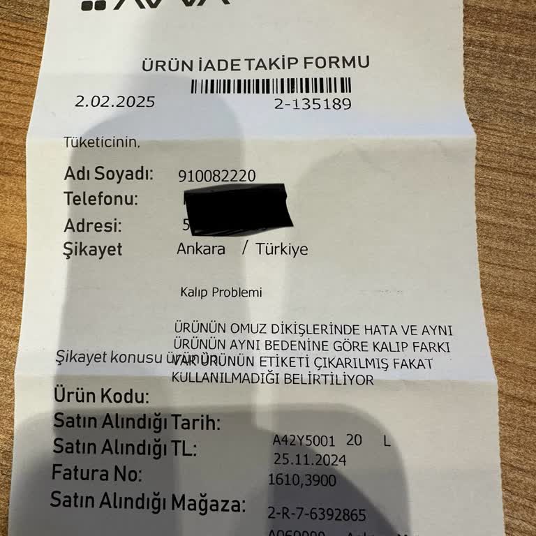 Hatalı Ürün Ve Yetersiz Müşteri Hizmeti