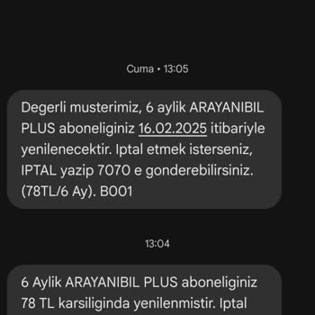 Abonelik İptal Talebine Rağmen Yenilenen Hizmet