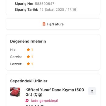 Yanlış Sipariş Ve İlgisiz Müşteri Hizmeti Sorunu