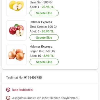 Eksik Ve Bozuk Ürün Teslimatı: İade Talebimiz Reddedildi