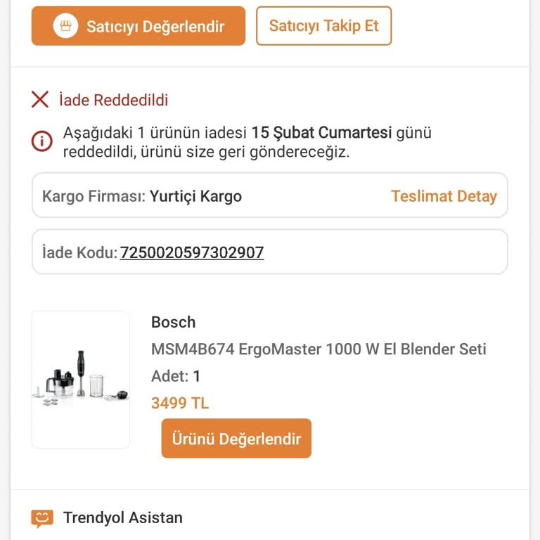 Bosch Yanık Kokulu Blender Kabusu: İade Sürecinde Mağduriyet