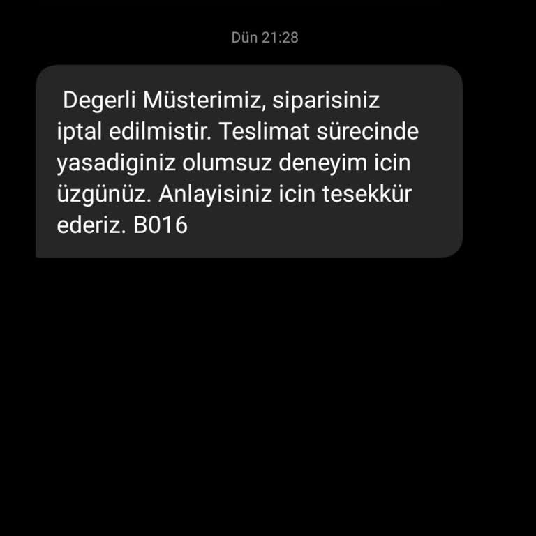 Su Siparişi Gecikmesi Ve İptal Edilen Teslimat