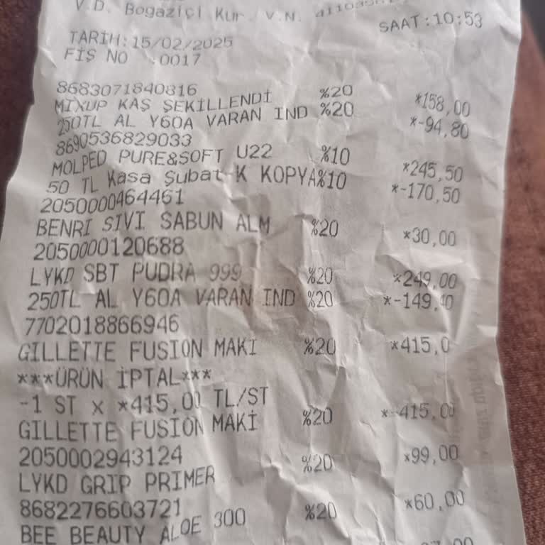 Ürün Hediyesi Verilmedi