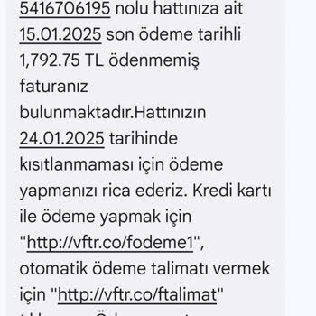 Vodafone'dan Bilgim Dışında Abonelik Ve Yüksek Faturalar