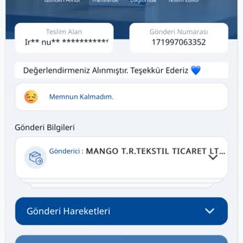 Mango Yanlış Teslimat Ve İletişim Eksikliği Mağduriyeti