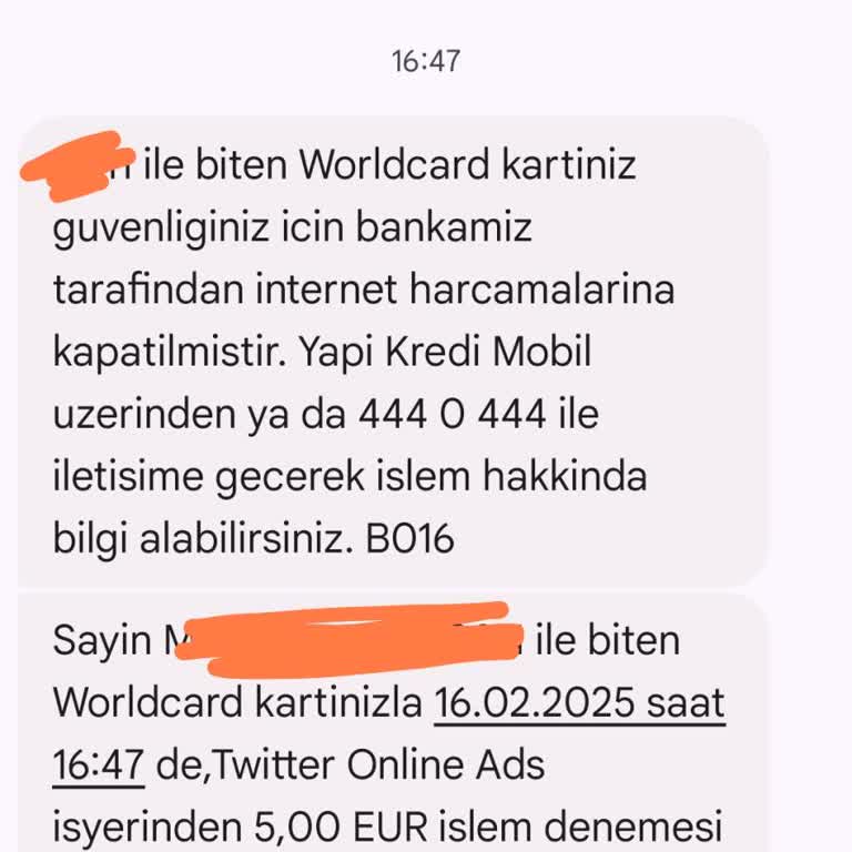 Yetkisiz İşlem Ve Kart Blokesi Sorunu
