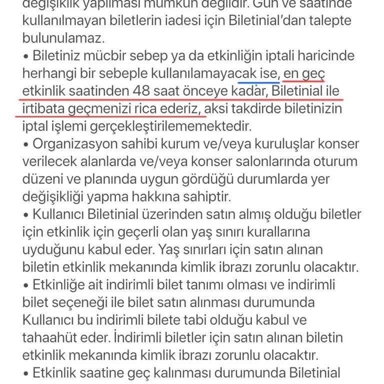 Bilet İptalinde Yaşanan Sorun Ve Yanıltıcı Bilgilendirme