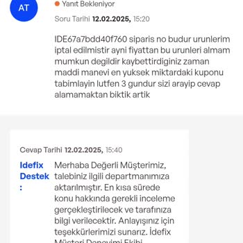 İdefix'ten Alışverişte Kupon Krizi