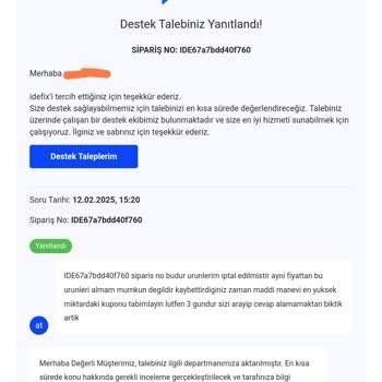 İdefix'ten Alışverişte Kupon Krizi