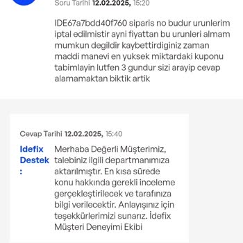 İdefix'ten Alışverişte Kupon Krizi