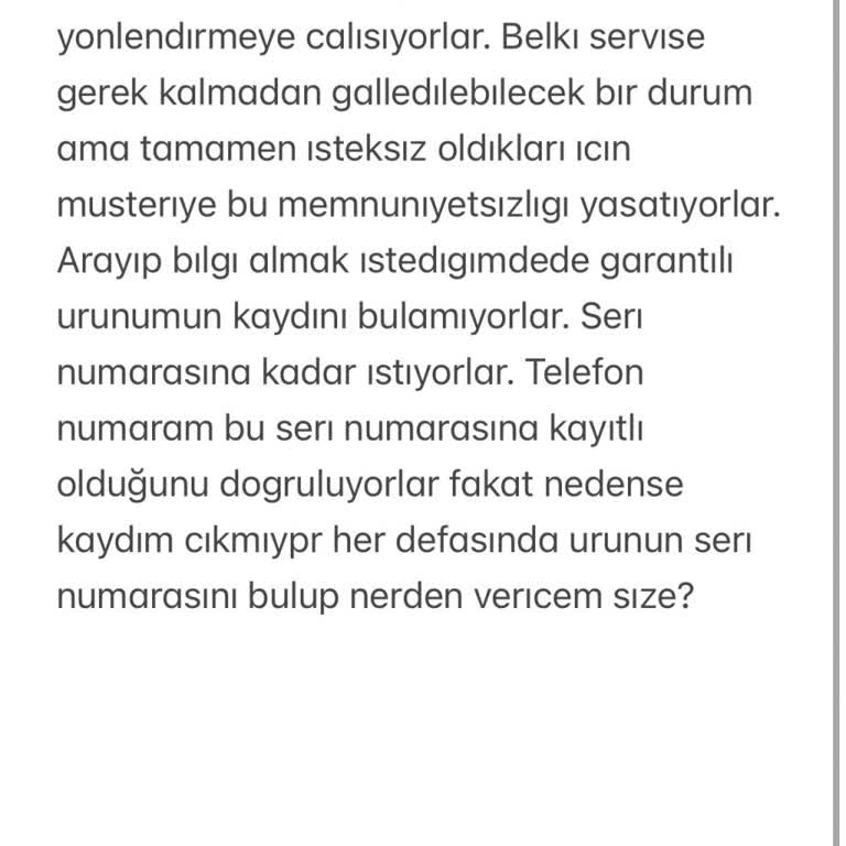 Çözüm Odaklı Olmayan Hizmet Deneyimi