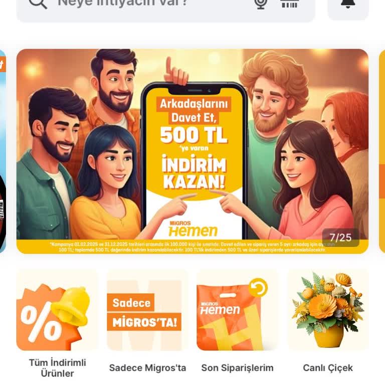Migros Sanal Market Hizmet Sorunları
