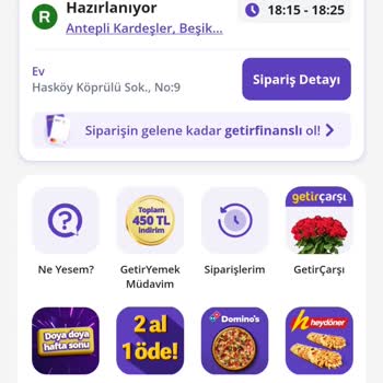 Getir Yemek'te Sipariş İptal Sorunu