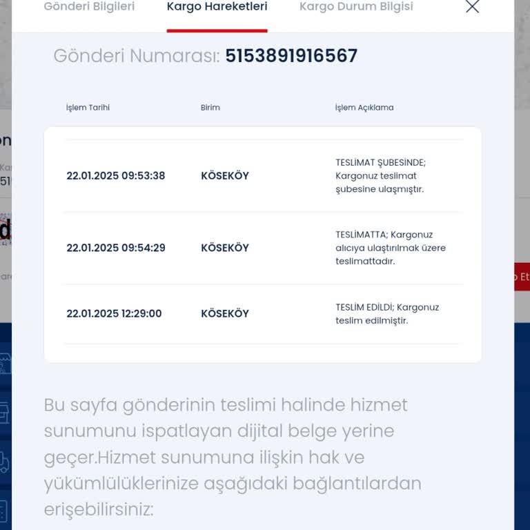 Aras Kargo'da Kayıp Evrak Sorunu