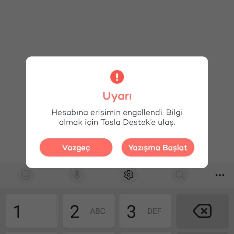Tosla Hesap Erişim Engeli Mağduriyeti