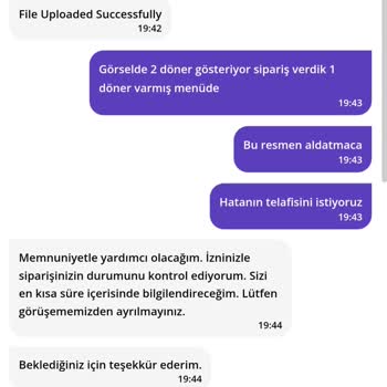 Eksik Sipariş Ve Yetersiz Destek