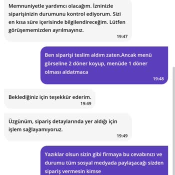 Eksik Sipariş Ve Yetersiz Destek