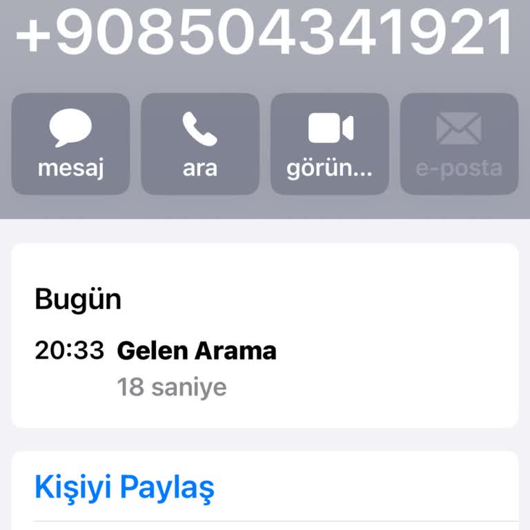 08504341921 Araması Rahatsız Edici