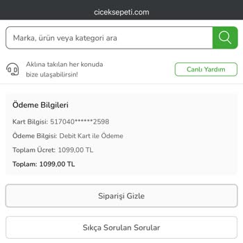 Çiçek Siparişim Kayıp, Destek Yok!