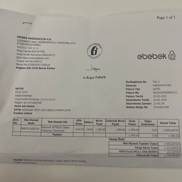 Ebebek'te Weewell Ateş Ölçer Sorunu Ve Müşteri Hizmetleri Deneyimi