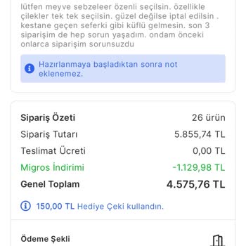 Migros'tan Gelen Çürük Ürünler Hayal Kırıklığı Yarattı