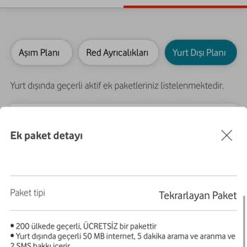 Yanlış Bilgilendirme Ve Fatura Sorunu: Vodafone Yurt Dışı Paketi