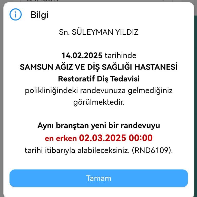 Randevu Sorunu Ve Hatalı Bildirimle Mağduriyet