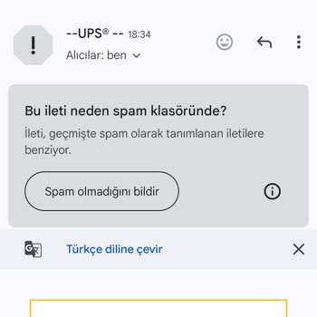 UPS Kargo'dan Bilgim Dışında Gelen Maillerle İlgili Şikayet