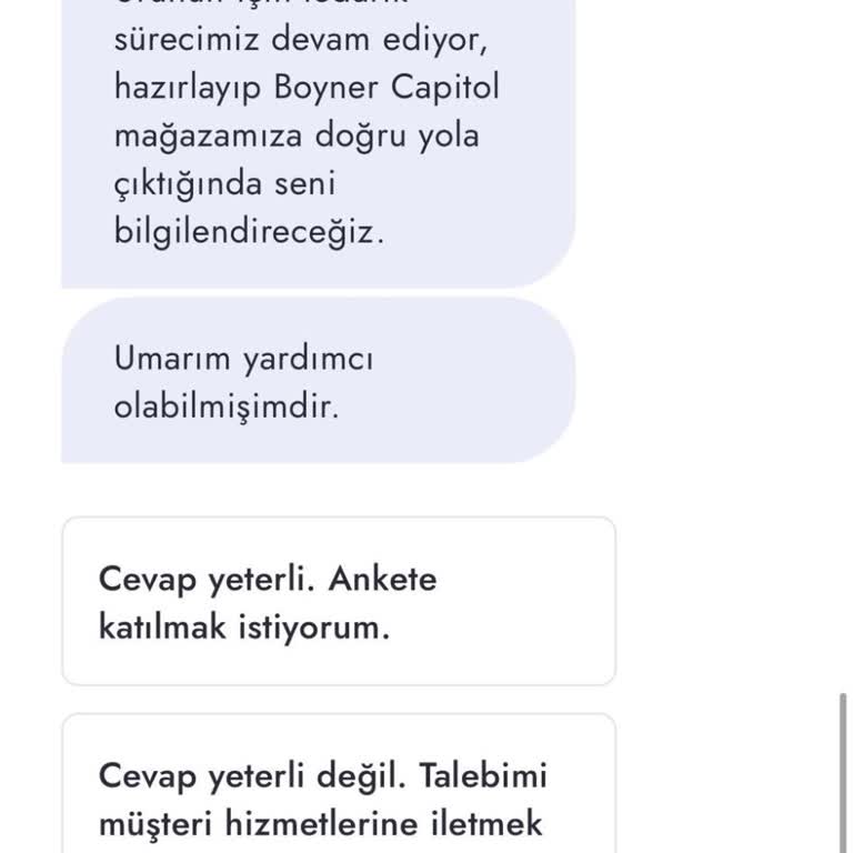 Mont Siparişi Teslimat Sorunu
