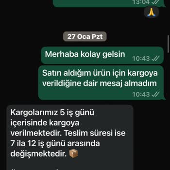 Teslim Edilmeyen Mont Siparişi