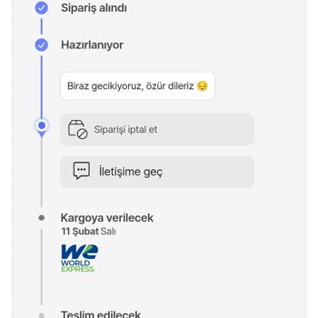 Siparişim 12 Gündür Kargoya Verilmedi