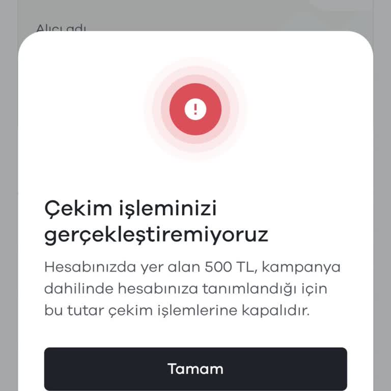 500 TL Çekim Sorunu