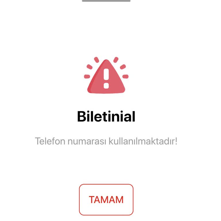 Biletinial Üyelik Sorunu: Telefon Numarası Kullanımda Hatası