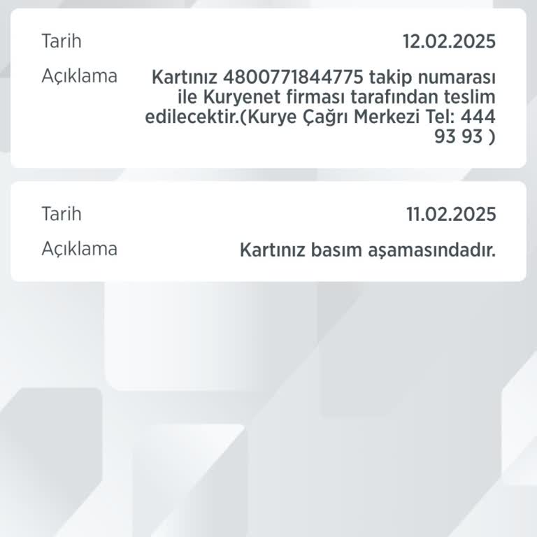 Kuryenet Teslimat Sorunu: Kartım Nerede?